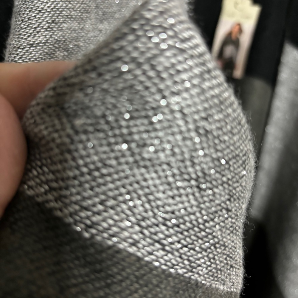 Charlie Paige New Cape / Blanket Wrap Silver, Black, Gray One Size Fits All - Picture 6 of 10
